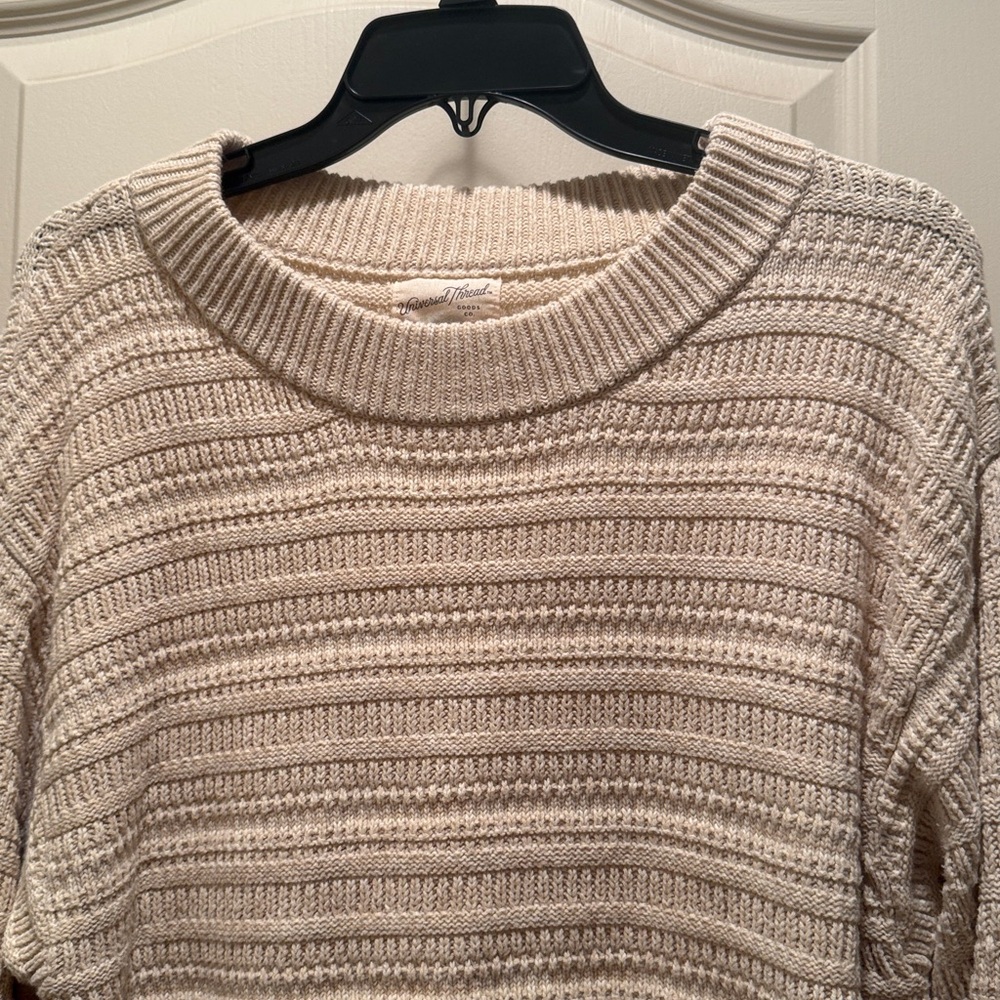 Universal Thread Cream Ribbed Sweater - Picture 2 of 5